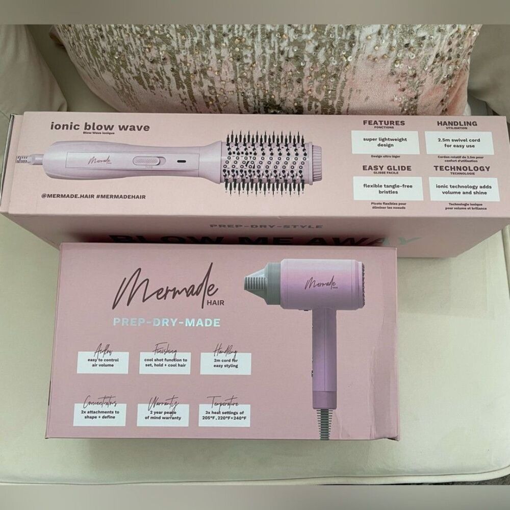 Mermade Hair Dryer and BLOW DRY BRUSH set